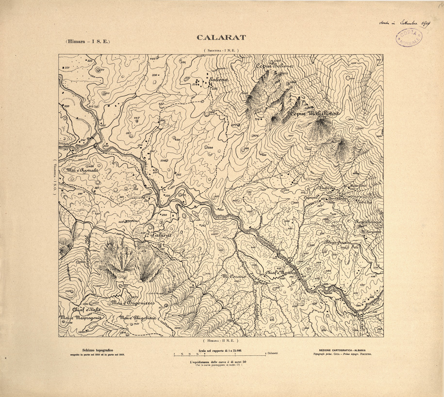 (N:31911) ALBANIA MERIDIONALE - CALARAT (SE006208) Carte e stampe antiche: riproduzione a colori su carta (formato A1)
