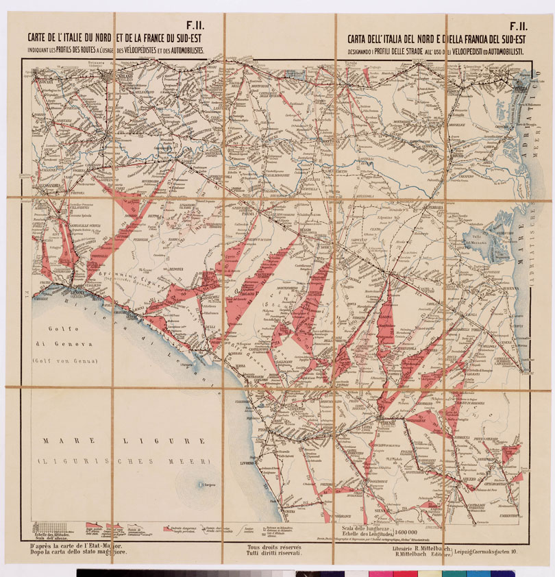 (N:8357) CARTE DE L'ITALIE DU Nord ET DE LA FRANCE DU SUD EST... - Foglio 2 - Italia, Francia (B0008695) Carte e stampe antiche: riproduzione a colori su carta (formato A1)