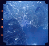 dettaglio rappresentativo di una foto aerea in falso colore