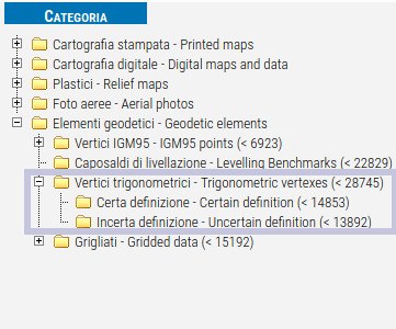 Geoprodotti - Trigonometrici (2022-1) Geoprodotti - Trigonometrici (2022-1)